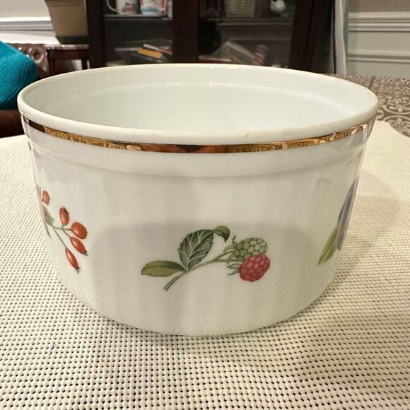 ROYAL WORCESTER Pershore (Gold Trim) Vintage Fine Oven China 6” Souffle Dish - Picture 4 of 7